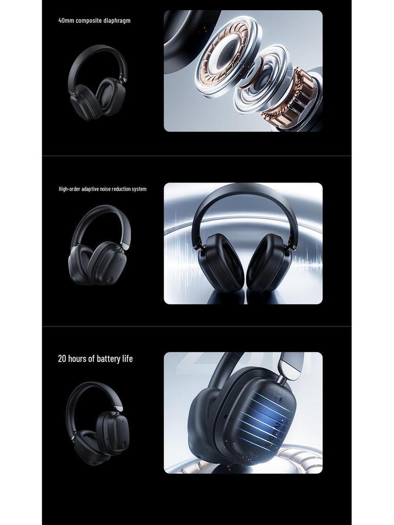 A56 High-Value Over-ear Bluetooth Headset with Long Battery Life & Noise-Cancelling