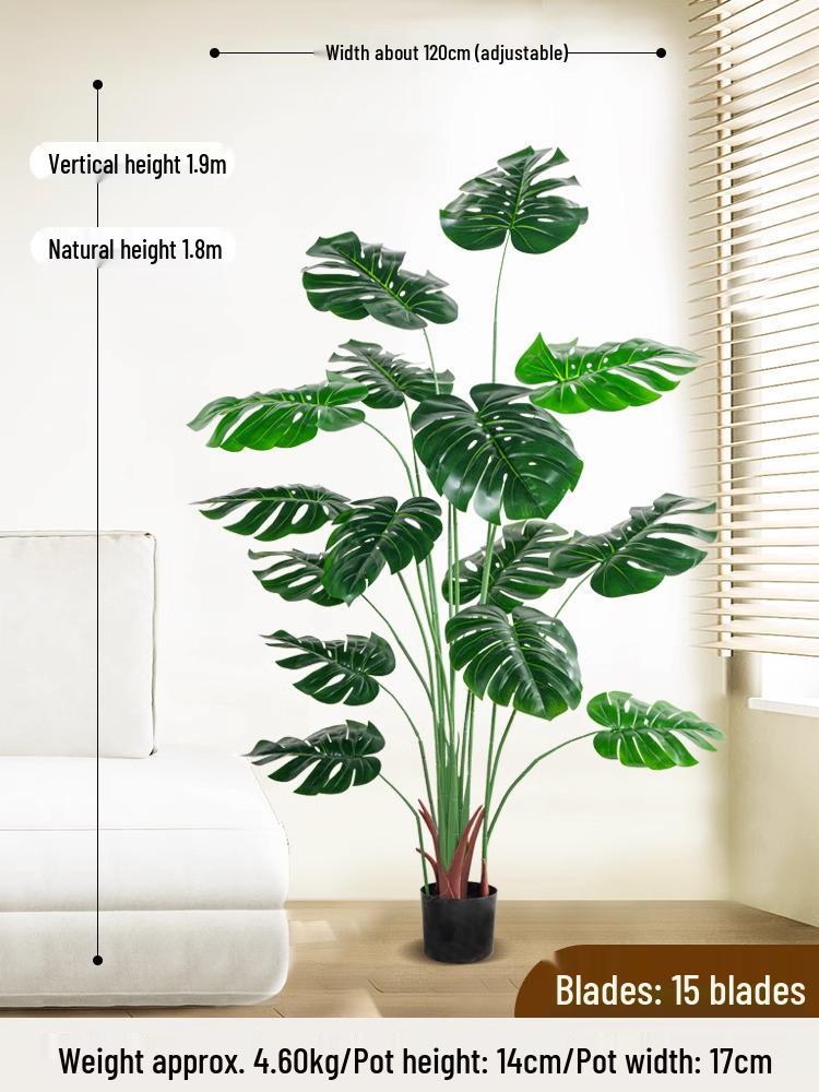 Monstera Bionic Bonsai – Luxury Indoor Faux Floor Plant for Decor