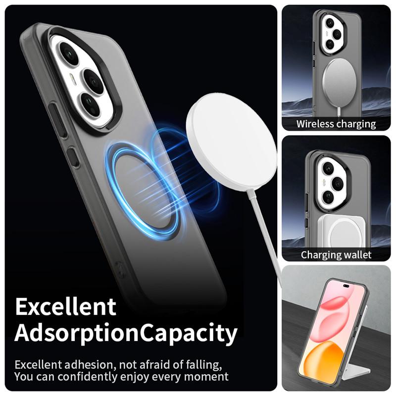 Magnetický kryt pro Honor 400 Pro Global Magsafe Bezdrátové nabíjení Kryt Honor 400 Pro Global Matný TPU Kryt na telefon Honor 400 Pro