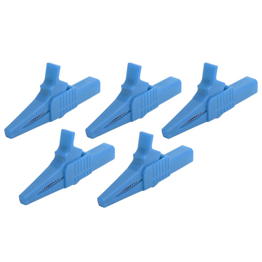 5pcs J.60039 Safety Test Clips Multifunction Safety Type Test Clamp with 4mm Socket for Electronic InstrumentsBlue