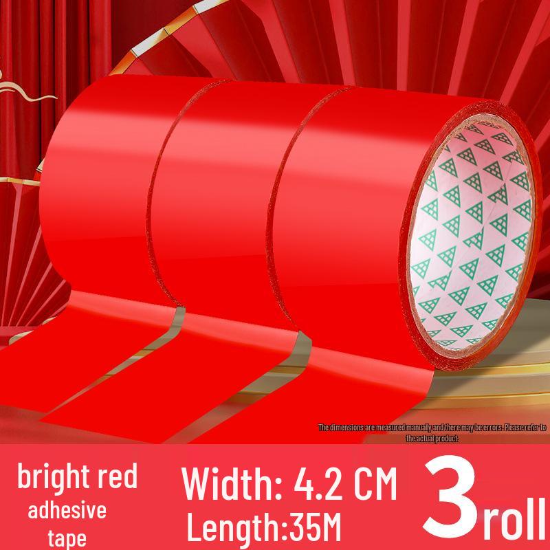 Red Double Happiness Wedding Theme Adhesive Tape for Festive Decoration