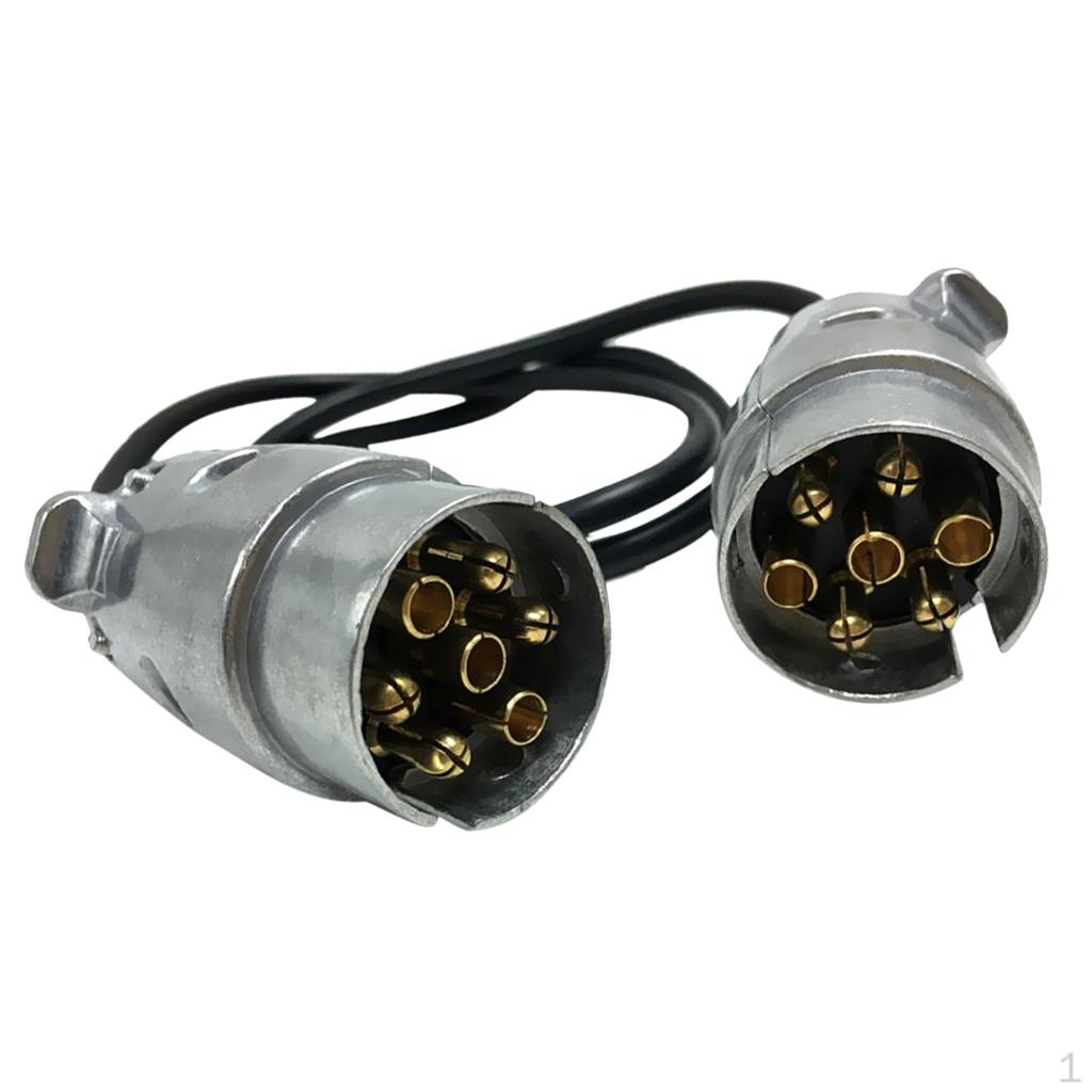 

Car Trailer Truck 7Pin Pin Plug Adapter Converter Tow Bar Socket Silver