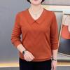 Autumn Chic Long-Sleeve Slimming Rhinestone Doll Collar T-Shirt