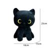TreasuringU Halloween Party Black Cat Plush Playthings Cute Cartoon Long Cat Fuzzy Dolls Happy Halloween Party Birthday Gifts