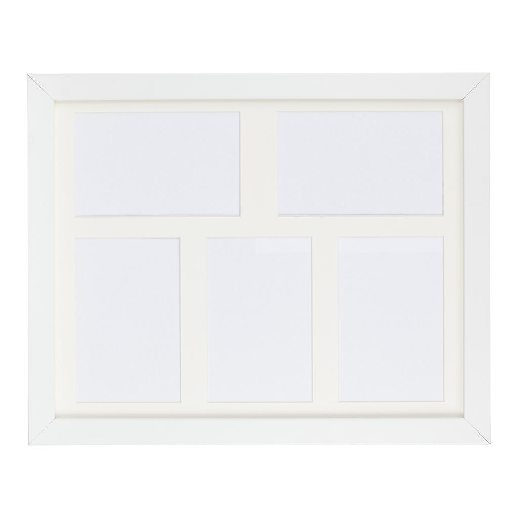 Set of 2 Pcs. Photo Frame, Wall Mount Multi-Frame Gallery Collage 28X35 Cm. For 5 Photos 10x15 Cm. White