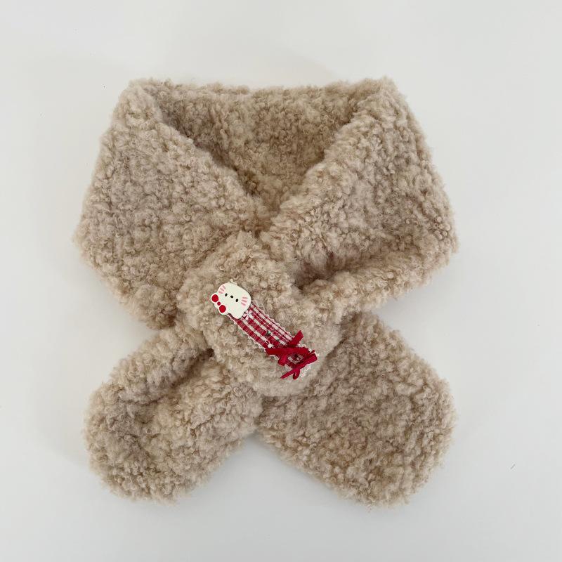 Cozy Cat Thickened Plush Neck Gaiter for Kids