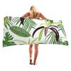 Tropisches Pflanzenmuster Digitaldruck Polyester Mikrofaser beidseitiger Fleece Strandurlaub Badetuch, Strandtuch