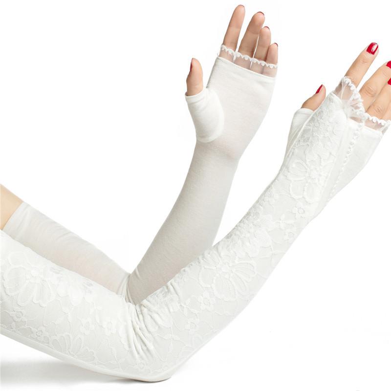 Sunscreen Sleeves Women's Summer Thin Lace Breathable Non-slip Touch Screen