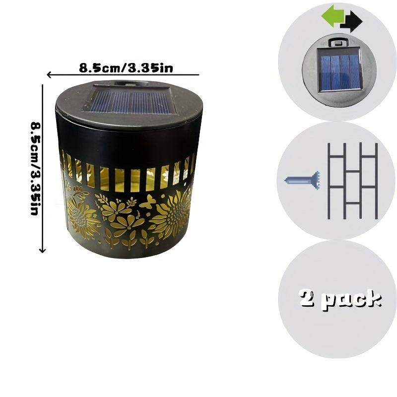 Solar Lights Outdoor Garden Fence Projector Lamp Patio Ambient Decor Decorative Solar Mandala Lights for Garden Patio Backyard