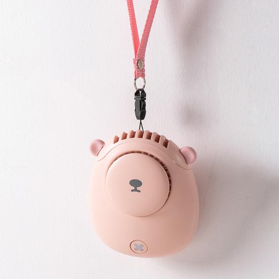 Summer Cooling Fan 3 Speeds Strong Airflow Low Noise Compact Size Rechargeable Personal Fan Neck Hanging Fan