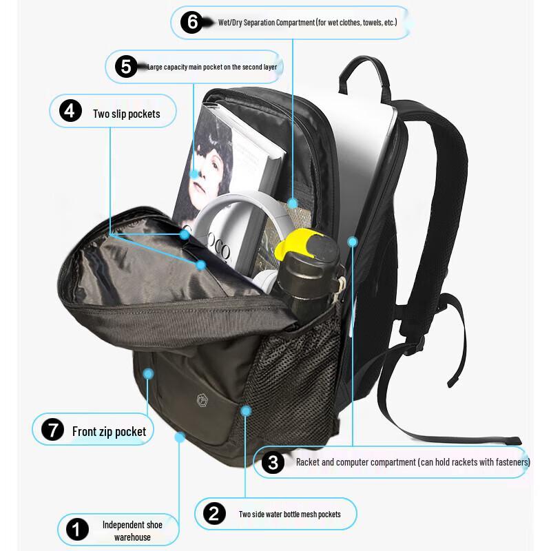 Multifunctional Sports Racket Backpack
