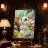 DIY Cute Little Rabbit Pearl Diamond Art Painting Kits for Adults and Beginners, Fine View Sparkling Painting Craft Home Wall Decor Handmade Gift