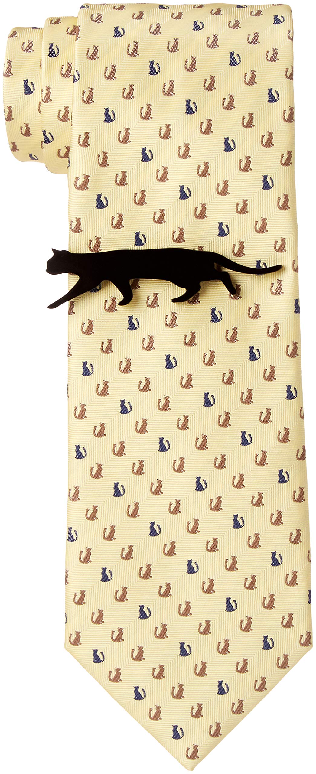 

[Dress Code 101] A must-have for cat lovers A two-piece set of a cat-themed tie and tie clip, complete with a box. A fun and stylish gift for men.