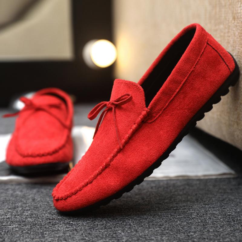 2025 New Men's Shoes Spring Thin Doudou Shoes Men's Business Casual Work Shoes Lazy Shoes Low-top Driving Shoes
