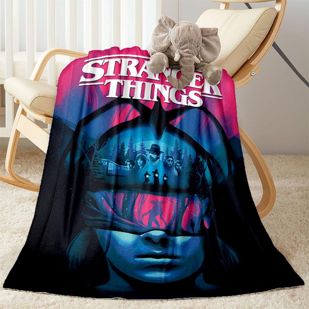 Stranger Things  Blanket Suitable for sofas,travel, living rooms also a good gift for friends and family Suitable for all seasons.