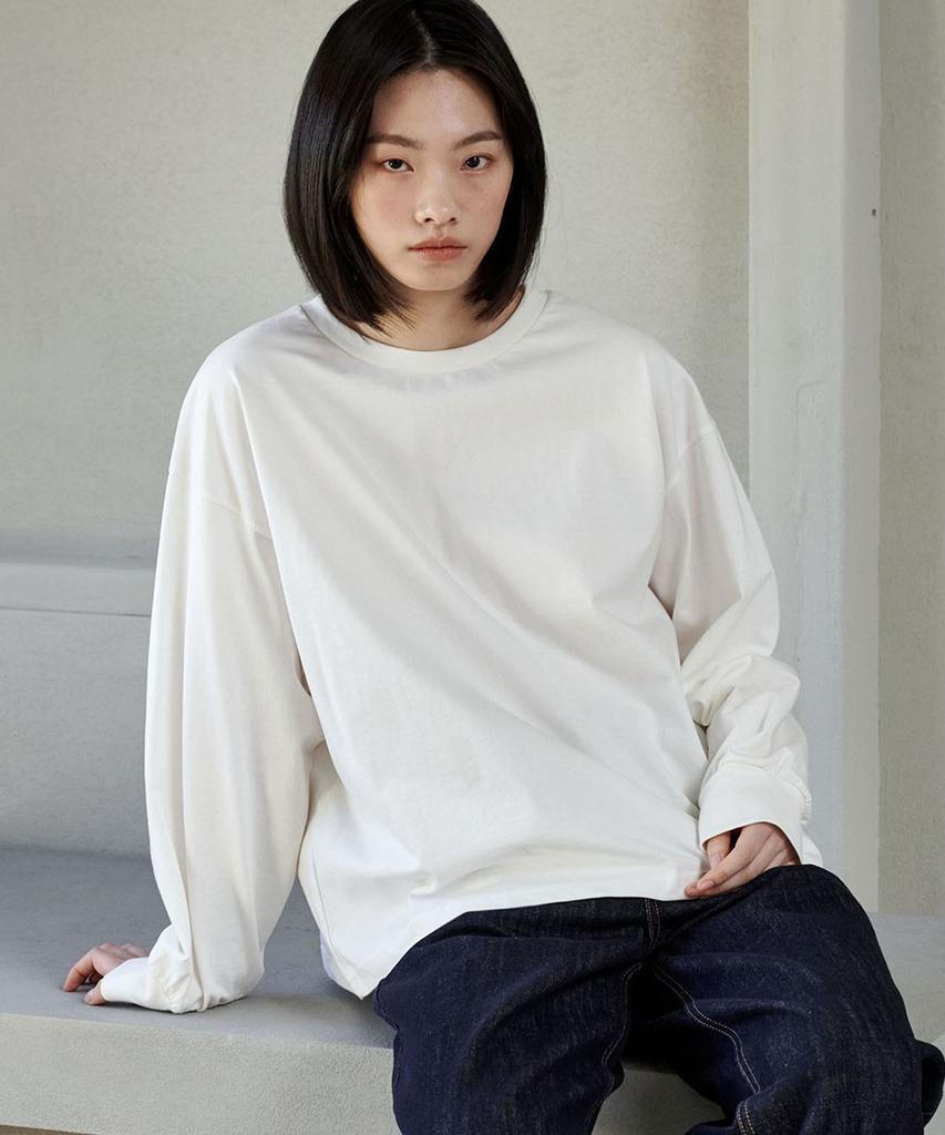 Marop 5115 Crop Oversized T-Shirt (Ivory)