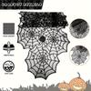 Halloween Polyester Lace Table Runner|Spider Web Table Decoration for Halloween Party,Festive Event Restaurant And Kitchen Decor