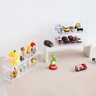 Klares Regal zur Präsentation von Figuren, Autos, Brillen, Kosmetika und Accessoires