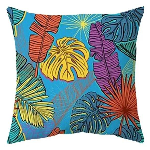 Luxuriöse Heimdeko Kissenbezug Büro Sofa Kissenbezug Tropischer Regenwald Pflanzenmuster Dekokissenbezug