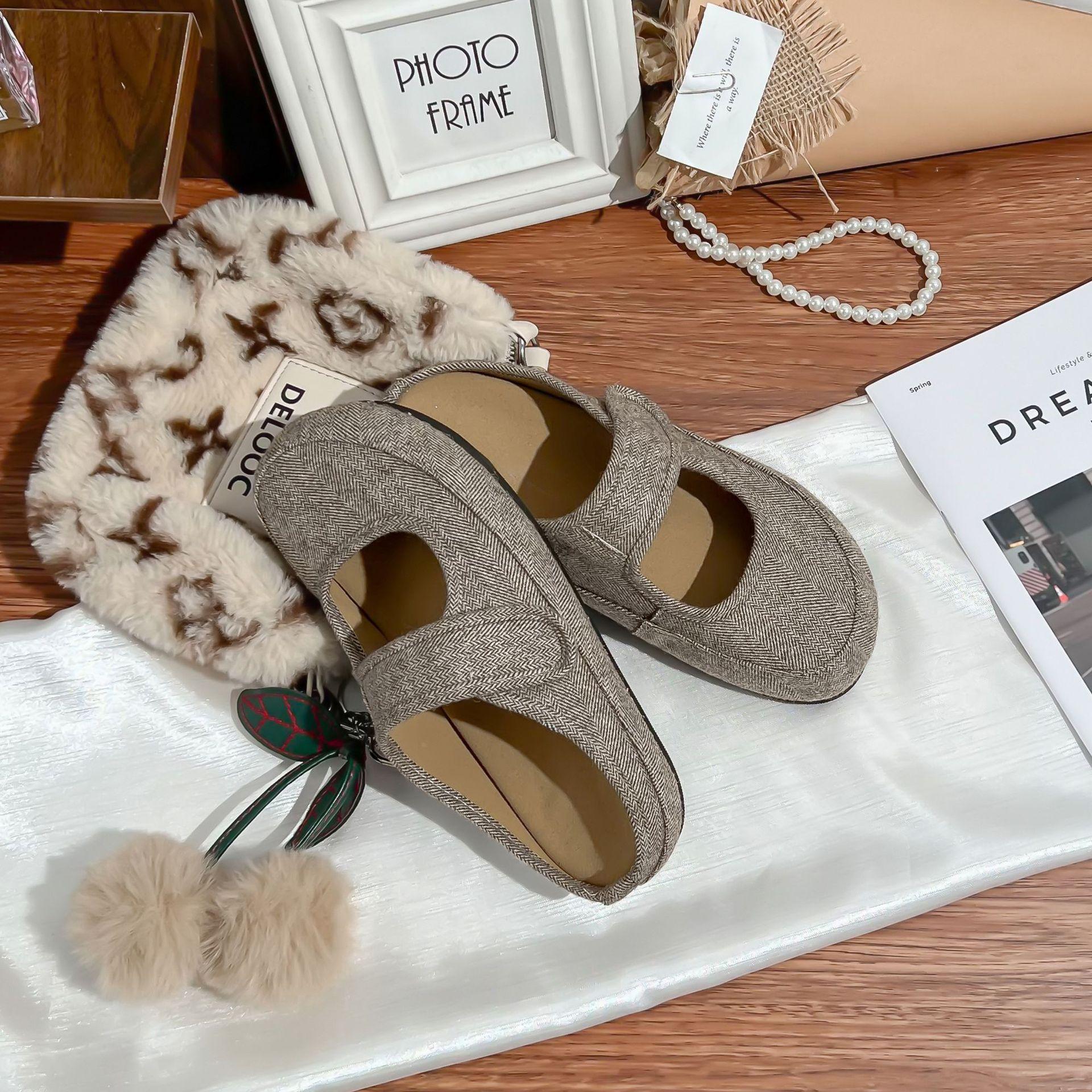 

Boken shoes women s summer back empty Korean version back empty single shoes women s outer wear advanced sense inner height increase platform casual 35