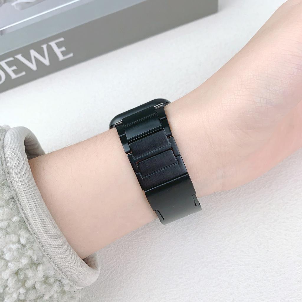 Wrist Strap for Apple Watch Series 10 9 8 7 SE 6 5 4 3 2 1 42mm 41mm 40mm 38mm Three-Bead Stainless Steel Watch Band