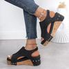 Fashion Plus Size 36-43 Shoes for Women Fashion Casual Solid Color Flat Summer Daily Wear Peep Toe Platform Wedge High Heels Sandals