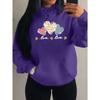 Pink Leopard Print Heart Combination Printing Women Hoody Loose Hip Hop Hoodie Casual Fleece Sportswear Y2K Hoodies