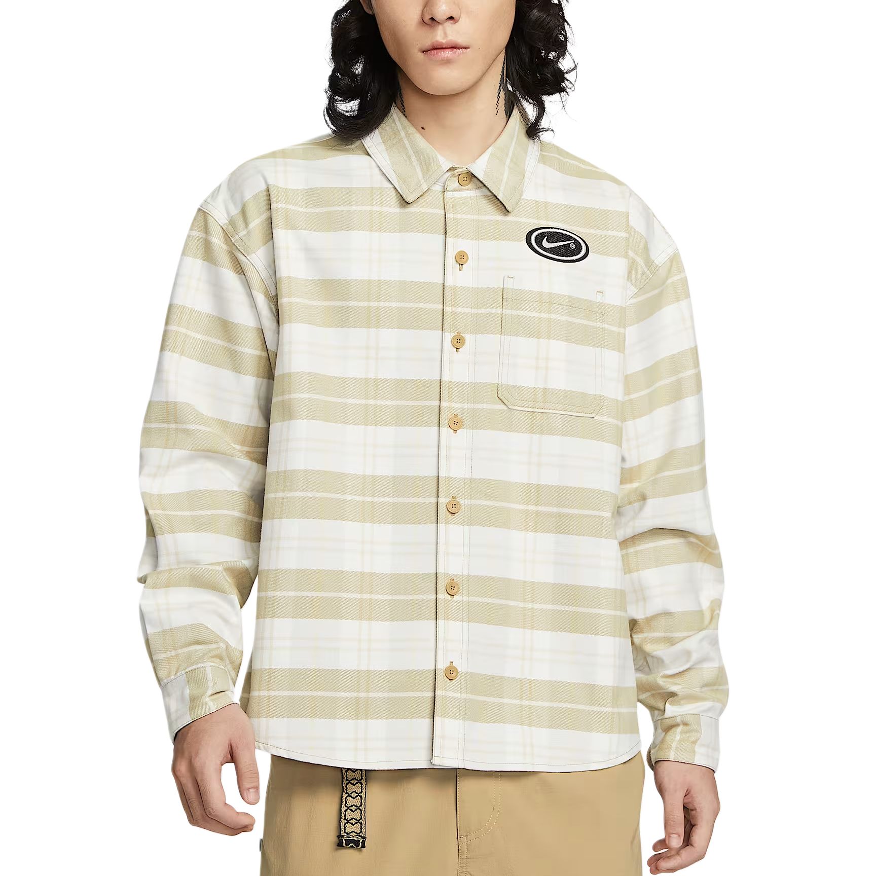 

Nike SB Koston Flannel Button Up Shirt Sail Light Bone HV0257-133 M