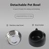 Detachable Pet Bowl Cute Cat and Dog Bowl Protection Cervical Vertebra 15 Degree Oblique Mouth Pet Stainless Steel Food Bowls