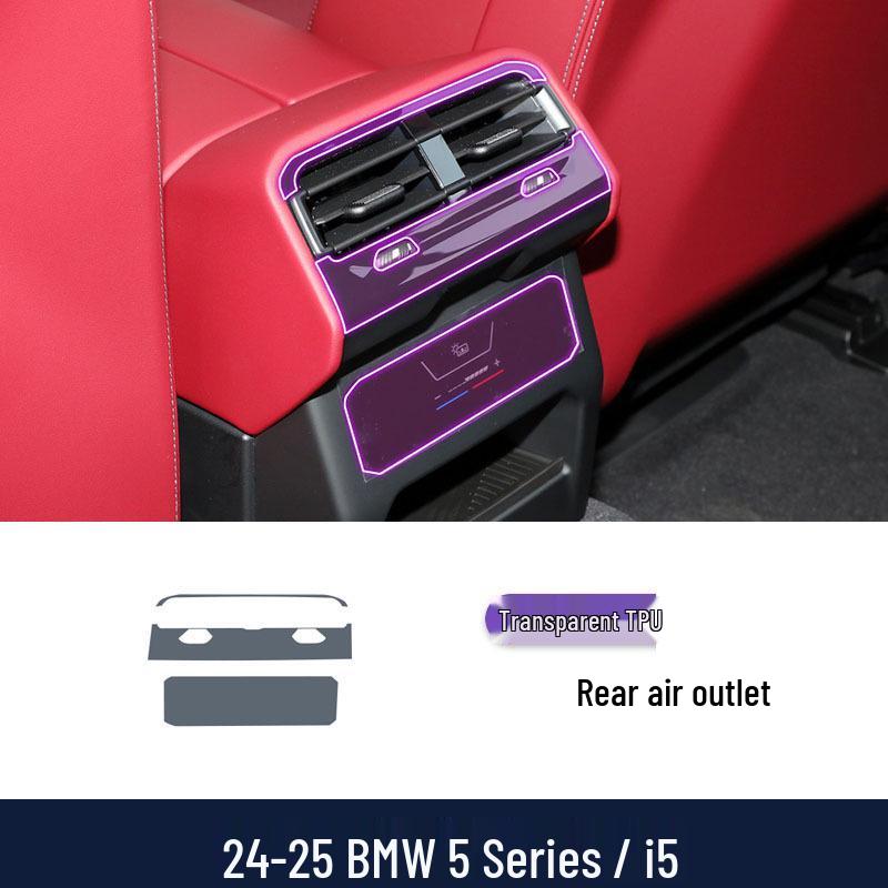 Navigation Tempered Glass and Interior Protection Film for BMW 5 Series 530Li Console—Fits 25 Models.