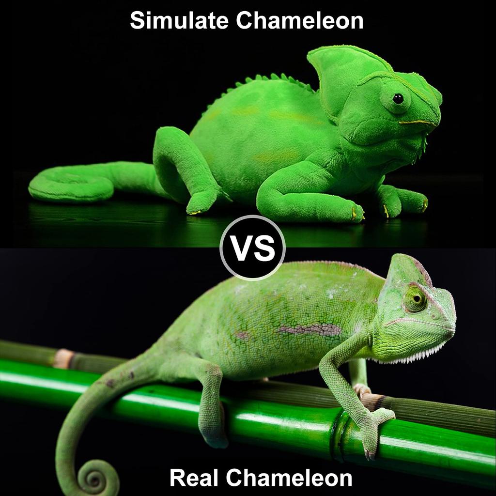 15-inch Green Chameleon Plush Toy, Realistic Chameleon, Perfect Gift for Kids