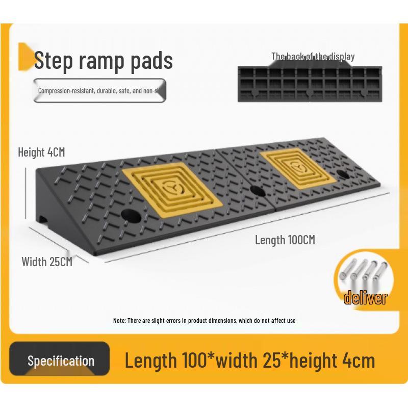Rubber Curb & Threshold Ramp Mat for Home and Car 