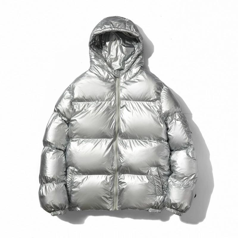 Herren Winter Daunenjacke Glänzend Silber/Schwarz/Gold/Blau Übergröße Mit Kapuze Parka Oberbekleidung Daunenwattierte Mäntel Damen