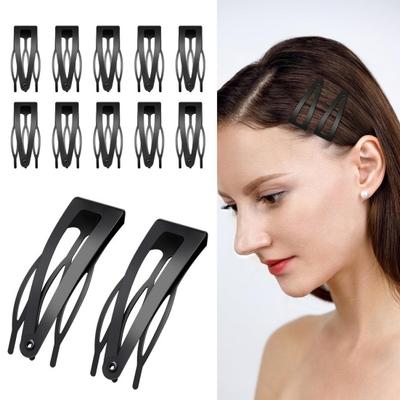 10Pcs Double Grip Hair Clips Women Metal Snap Hair Barrettes Retro Small Hair Pins Headdress Hair Accessories
