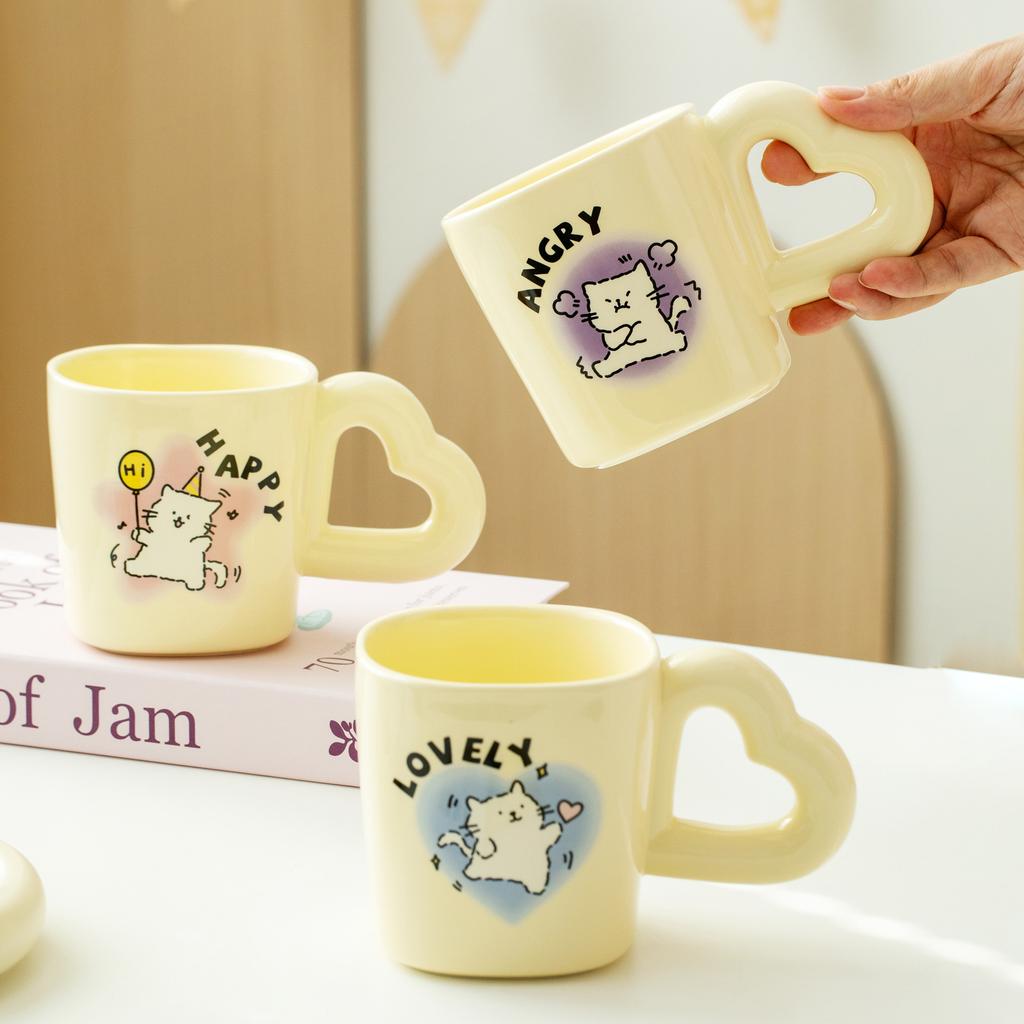 Cute Cat Mug High Looking Ceramic Cup Souvenir Gift Cup for Best Friend Birthday Cup for Girls Water Cup