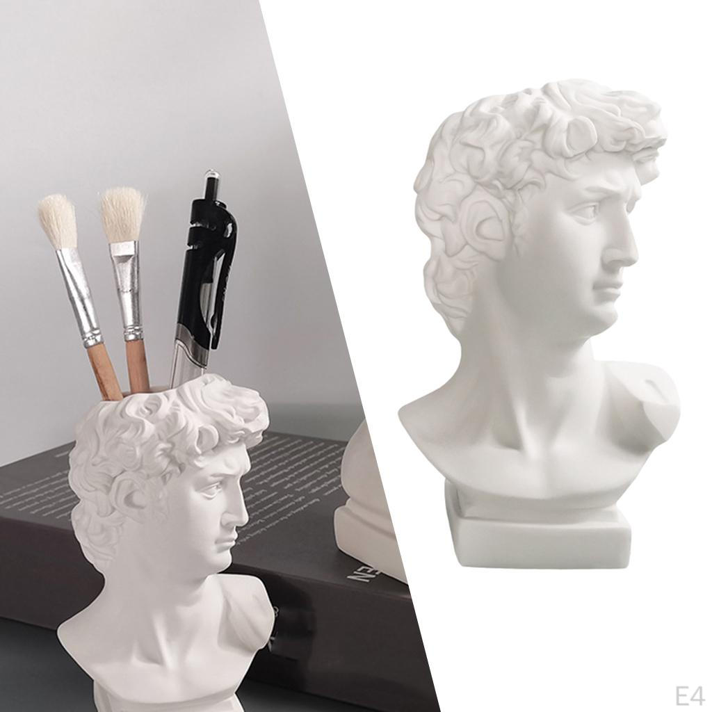 Bust Statue Flower Vase Figurines Sculpture Brushes Holder Resin Er Makeup Pen