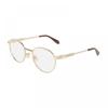 Eyeglasses Square Full Rim Gold Frame And Clear Demo Lens Sf