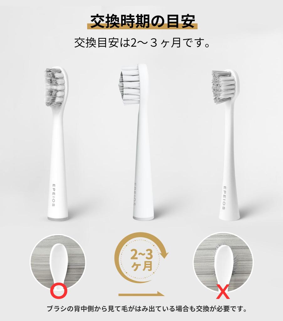 Epeios Electric Sonic Replacement Brush Heads Sonic Toothbrush Replacement Brush Heads for and Electric and EPA2008 Toothbrush, Toothbrush, (3