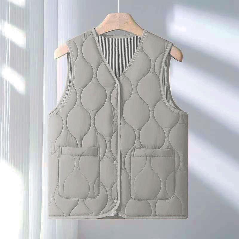 Fatten and increase the new down cotton vest women's large size slim short vest autumn and winter warm vest outer wear