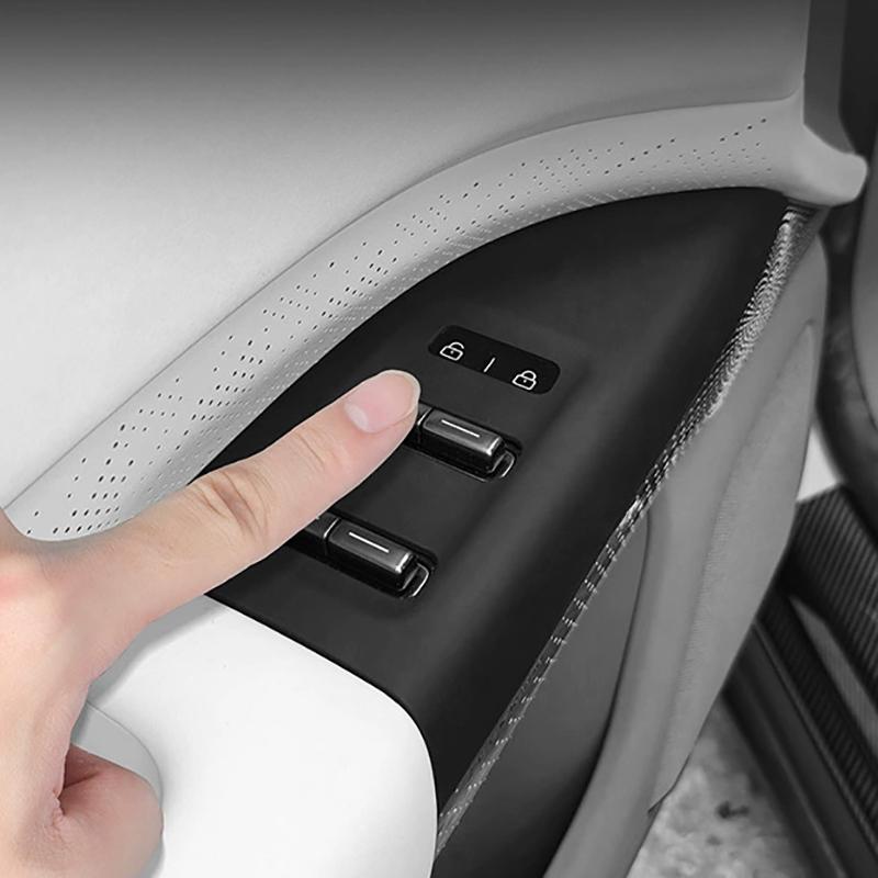 Car Silicone Glass Lifting Panel Sticker Window Button Frame Panel Protective Pad Film For Zeekr 7X 2024 2025 2026 Accessories