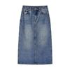 Women's High Waist Denim Midi Skirt