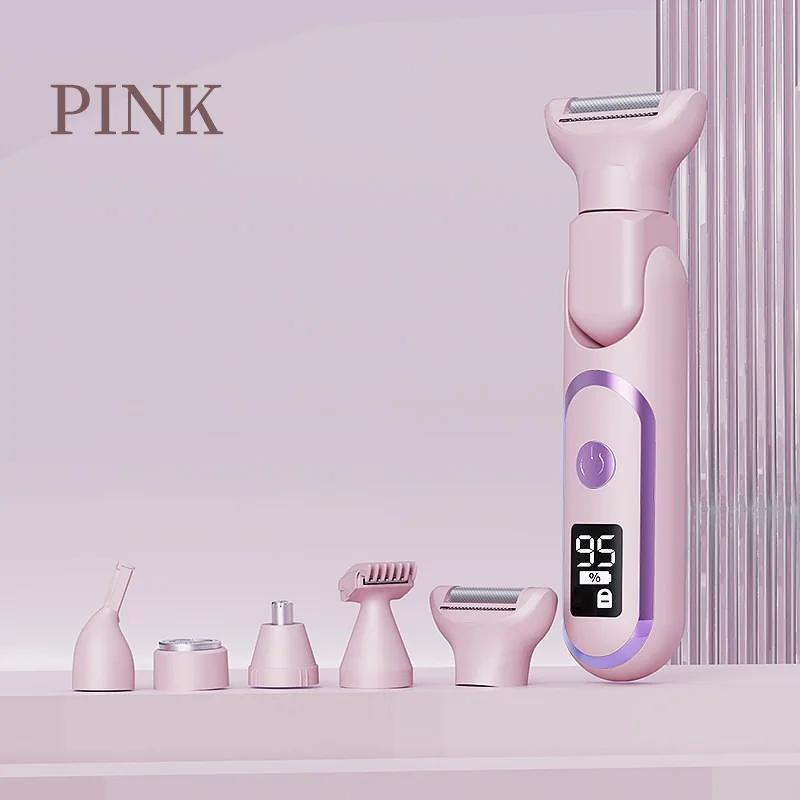 Xiaomi Rasoio Elettrico 5-in-1 per Donne Tagliacapelli Rasoio Senza Fili Portatile Depilatore per Corpo Naso Viso Sopracciglia Gambe Bikini