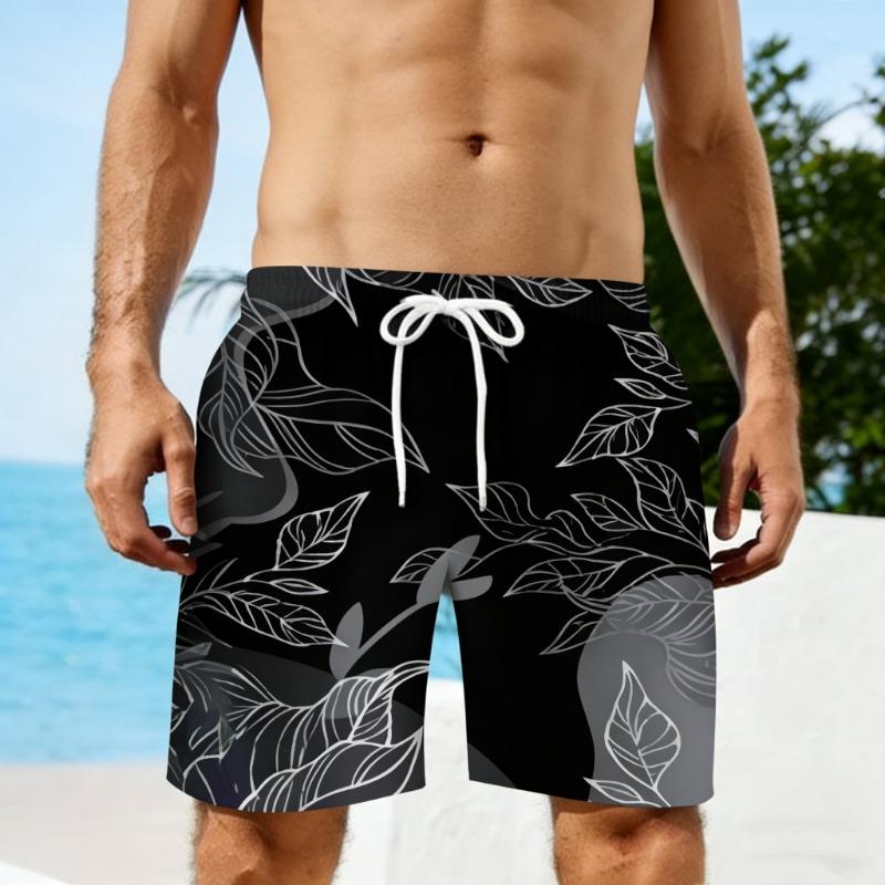 Summer Beach Style 3D Printed Loose Plus Size Quick Drying Shorts