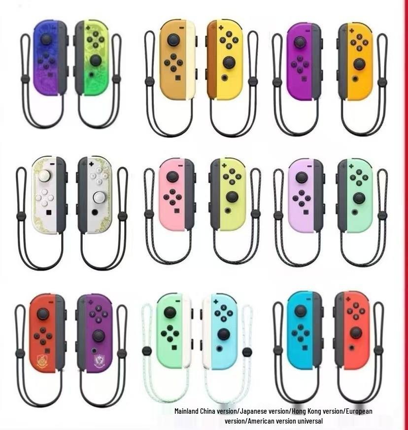 Wireless Bluetooth Joy-Con Controllers with Wake-Up Feature and Wrist Strap, Left and Right Separately for Switch
