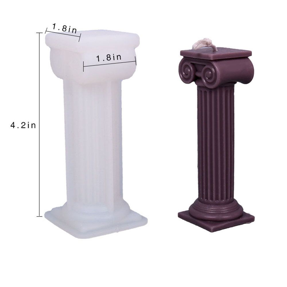 Long Pole Stripe Christmas Candle Mold Soap Making Large Cylinder Rib Church Party Handmade DIY Craft Clay Candle Making