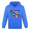 Kids Polandballs Countryballs Cartoon Hoodie Funny Girl  3D Printed Kids Sweatshirts Boys Trendy National Balls Pullovers