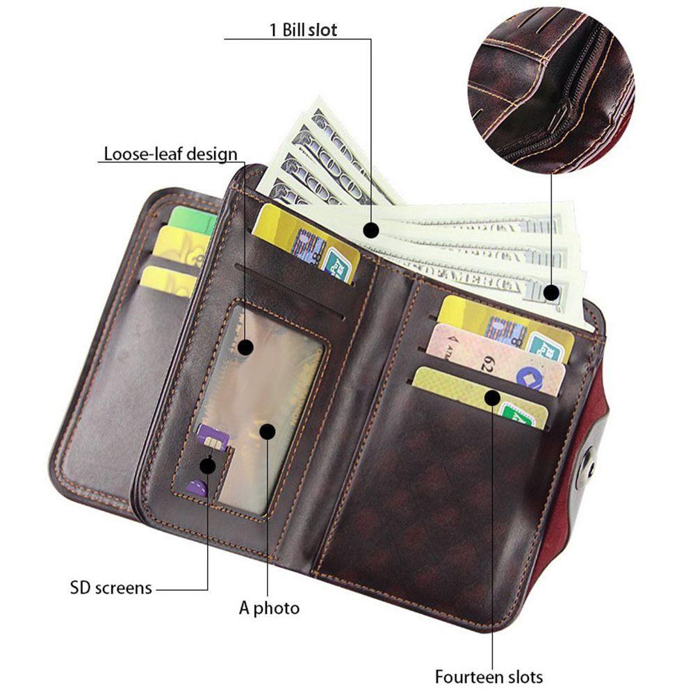 PU leather Gift Trifold Wallet Pocket Black Brown Male Purse Coin Purse Card Holders Men Wallets