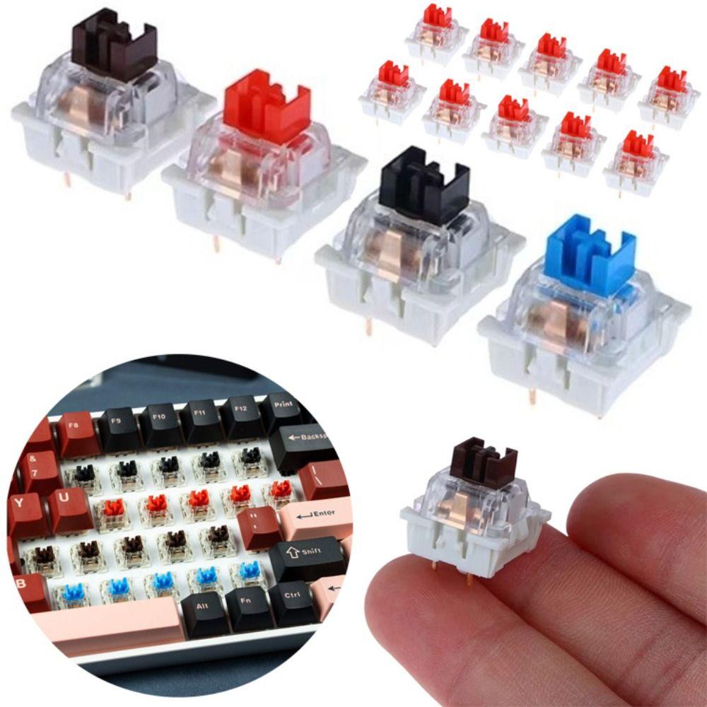 10Pcs Dust-proof 3 Pin Tactile Switches Mini Keyboard Switch Replacement Axis Shaft Switch PC