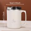 Stainless Steel Milk Coffee Cup with Handle, Double-layer Vacuum Travel Cup Suitable for Home Office Travel and Camping