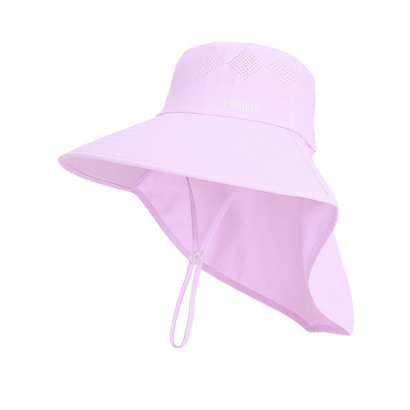 Outdoor Sun Protection Hat For Women With Adjustable Ponytail Hole And Wide Brim Fashionable Fisherman Cap